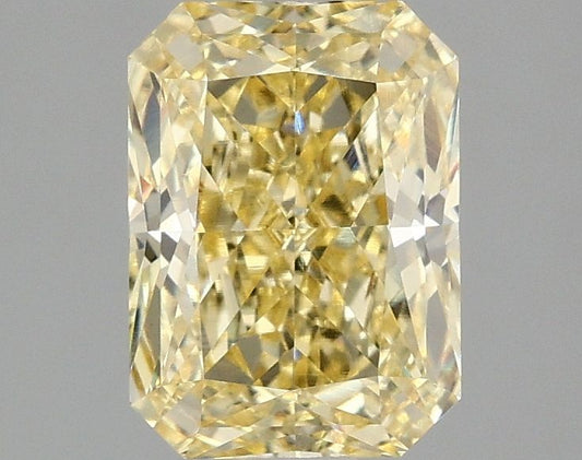 Lab-Grown Radiant Diamond - 2.08 Carats, Fancy Vivid Yellow Color, VVS2 Clarity - Certified by IGI - Report Number: LG671440412