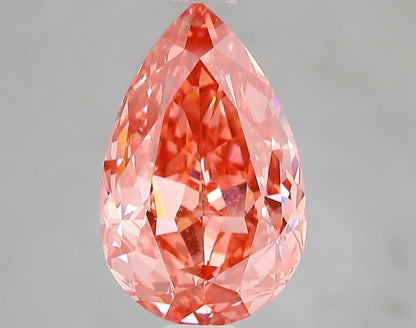 Lab-Grown Pear Diamond - 3.02 Carats, Fancy Vivid Pink Color, VVS2 Clarity - Certified by IGI - Report Number: LG662471705