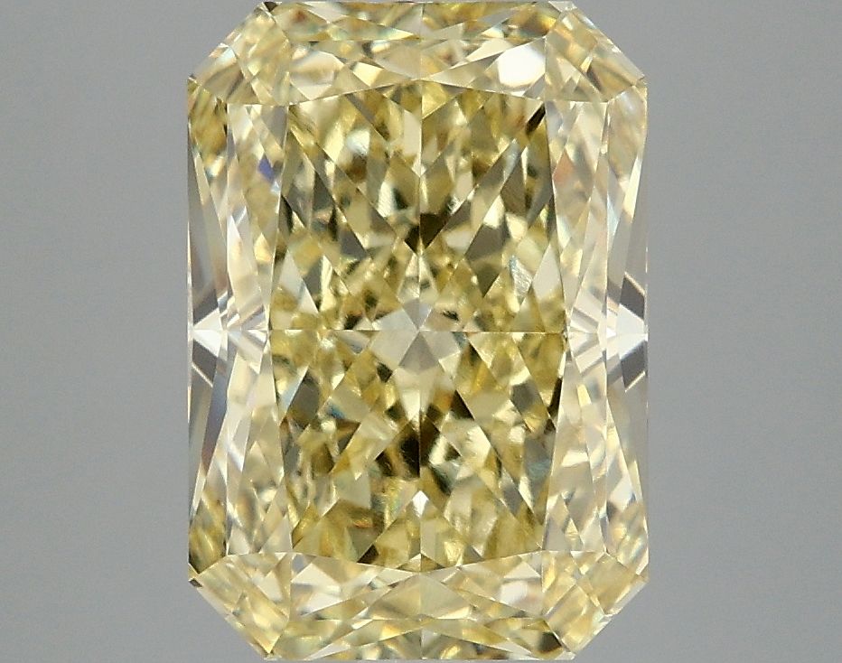Lab-Grown Radiant Diamond - 4.05 Carats, Fancy Intense Yellow Color, VVS2 Clarity - Certified by IGI - Report Number: LG675550974