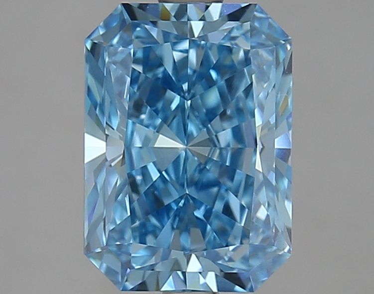 Lab-Grown Radiant Diamond - 2.53 Carats, Fancy Vivid Blue Color, VVS2 Clarity - Certified by IGI - Report Number: LG665420892