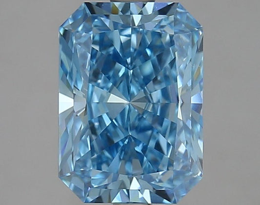 Lab-Grown Radiant Diamond - 2.53 Carats, Fancy Vivid Blue Color, VVS2 Clarity - Certified by IGI - Report Number: LG665420892