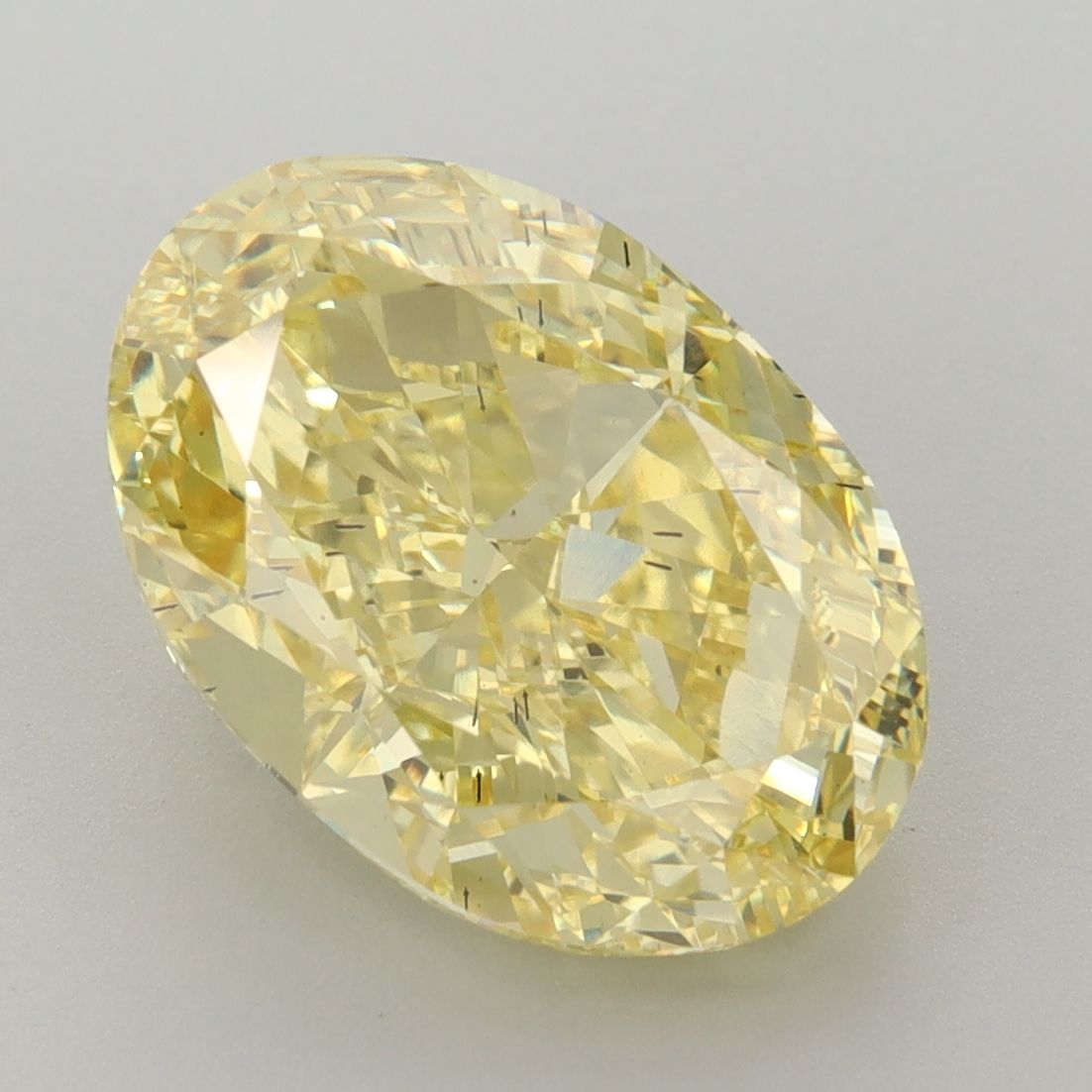 Lab-Grown Oval Diamond - 6.07 Carats, Fancy Vivid Yellow Color, VS2 Clarity - Certified by IGI - Report Number: LG658491798