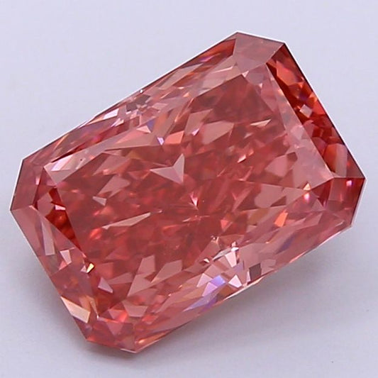 Lab-Grown Radiant Diamond - 3.08 Carats, Fancy Vivid Pink Color, VS1 Clarity - Certified by IGI - Report Number: LG660469416