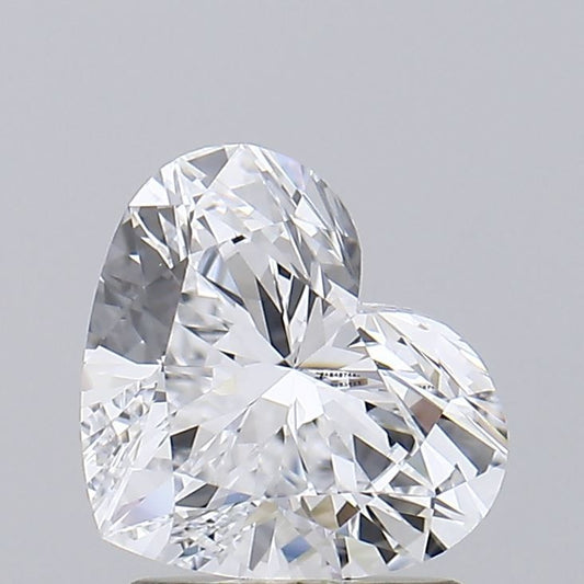 Lab-Grown Heart Diamond - 1.47 Carats, D Color, VVS2 Clarity - Certified by IGI - Report Number: LG648497452