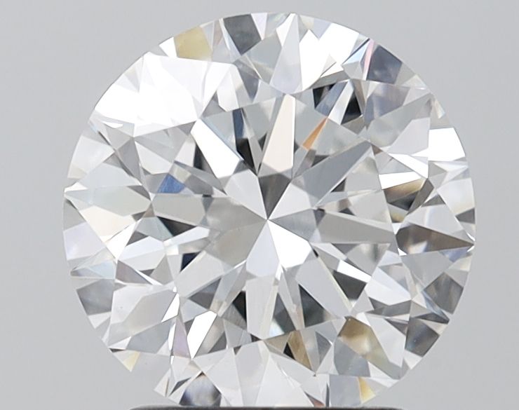 Lab-Grown Round Diamond - 2.5 Carats, E Color, VVS2 Clarity - Certified by IGI - Report Number: LG680564706