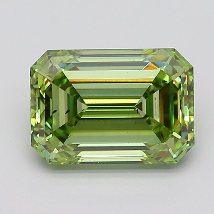 Lab-Grown Emerald Diamond - 5.06 Carats, Fancy Vivid Green Color, VS2 Clarity - Certified by IGI - Report Number: LG668463940