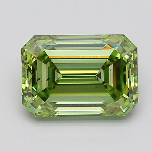 Lab-Grown Emerald Diamond - 5.06 Carats, Fancy Vivid Green Color, VS2 Clarity - Certified by IGI - Report Number: LG668463940