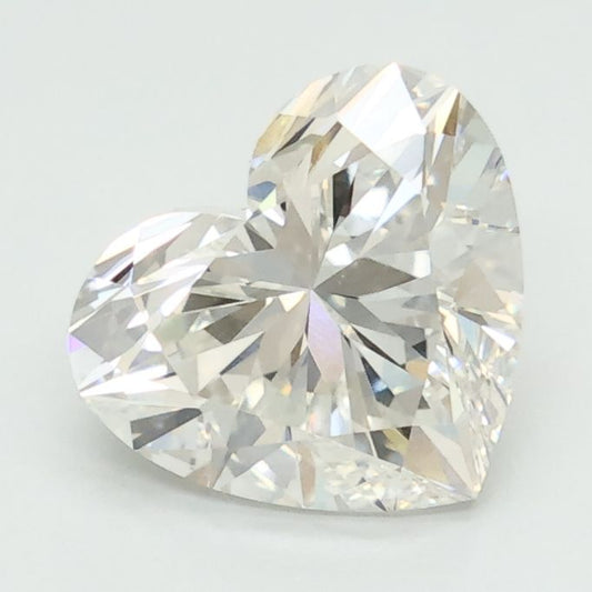 Lab-Grown Heart Diamond - 2.01 Carats, F Color, VVS2 Clarity - Certified by IGI - Report Number: LG677563092