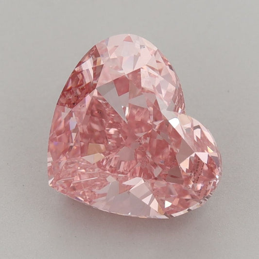 Lab-Grown Heart Diamond - 4.05 Carats, Fancy Vivid Pink Color, VS2 Clarity - Certified by IGI - Report Number: LG683550949