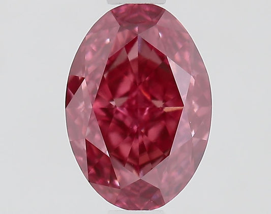 Lab-Grown Oval Diamond - 1.01 Carats, Fancy Vivid Pink Color, VS1 Clarity - Certified by IGI - Report Number: LG662471744