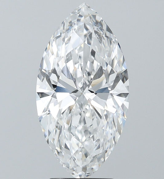 Lab-Grown Marquise Diamond - 4.04 Carats, E Color, VVS2 Clarity - Certified by IGI - Report Number: LG662475988
