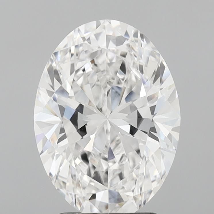 Lab-Grown Oval Diamond - 2.55 Carats, D Color, VVS2 Clarity - Certified by IGI - Report Number: LG717585499