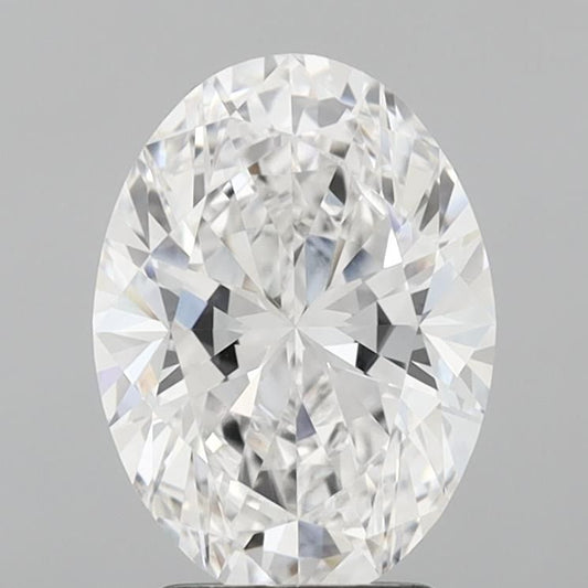 Lab-Grown Oval Diamond - 2.55 Carats, D Color, VVS2 Clarity - Certified by IGI - Report Number: LG717585499
