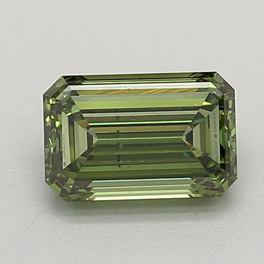 Lab-Grown Emerald Diamond - 1.5 Carats, Fancy Vivid Green Color, VS1 Clarity - Certified by IGI - Report Number: LG660445392