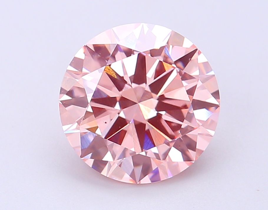 Lab-Grown Round Diamond - 3.0 Carats, Fancy Vivid Pink Color, VS2 Clarity - Certified by IGI - Report Number: LG687508078