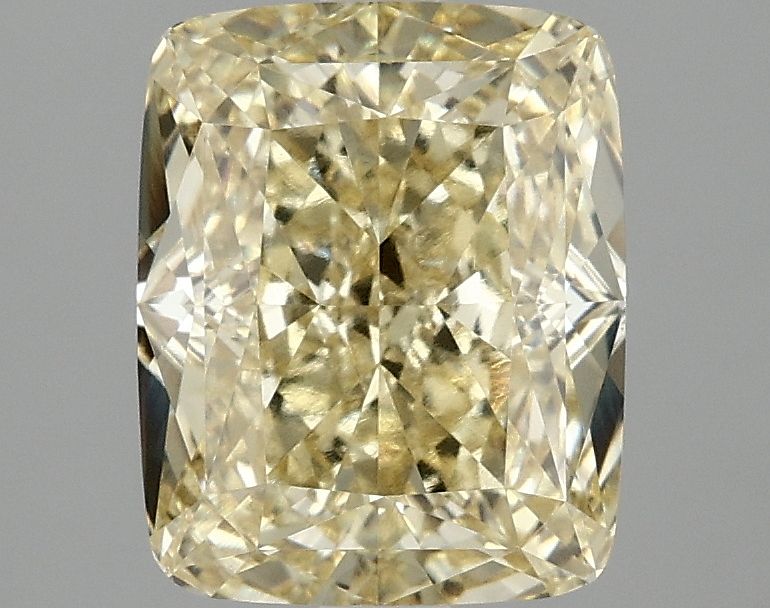 Lab-Grown Cushion Diamond - 3.07 Carats, Fancy Vivid Yellow Color, VVS2 Clarity - Certified by IGI - Report Number: LG692503880