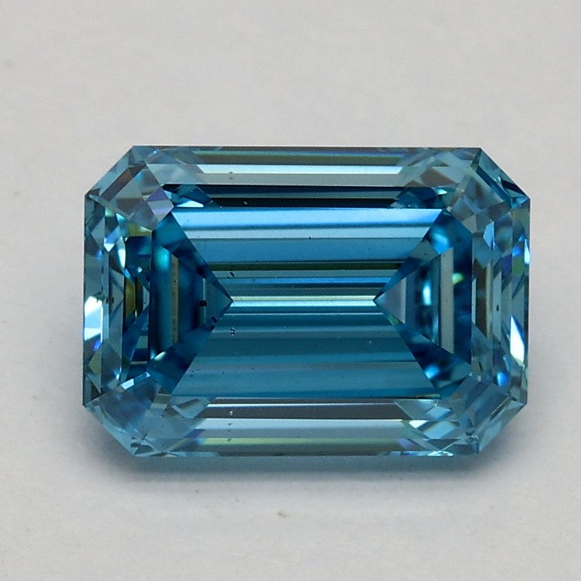 Emerald 1.53ct Fancy Vivid Blue SI1 - Cut • IGI • LG508117518