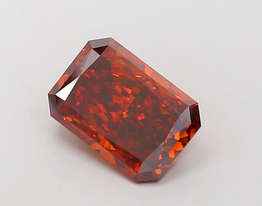 Lab-Grown Radiant Diamond - 4.78 Carats, Fancy Deep Orange Color, VS1 Clarity - Certified by IGI - Report Number: LG685530815