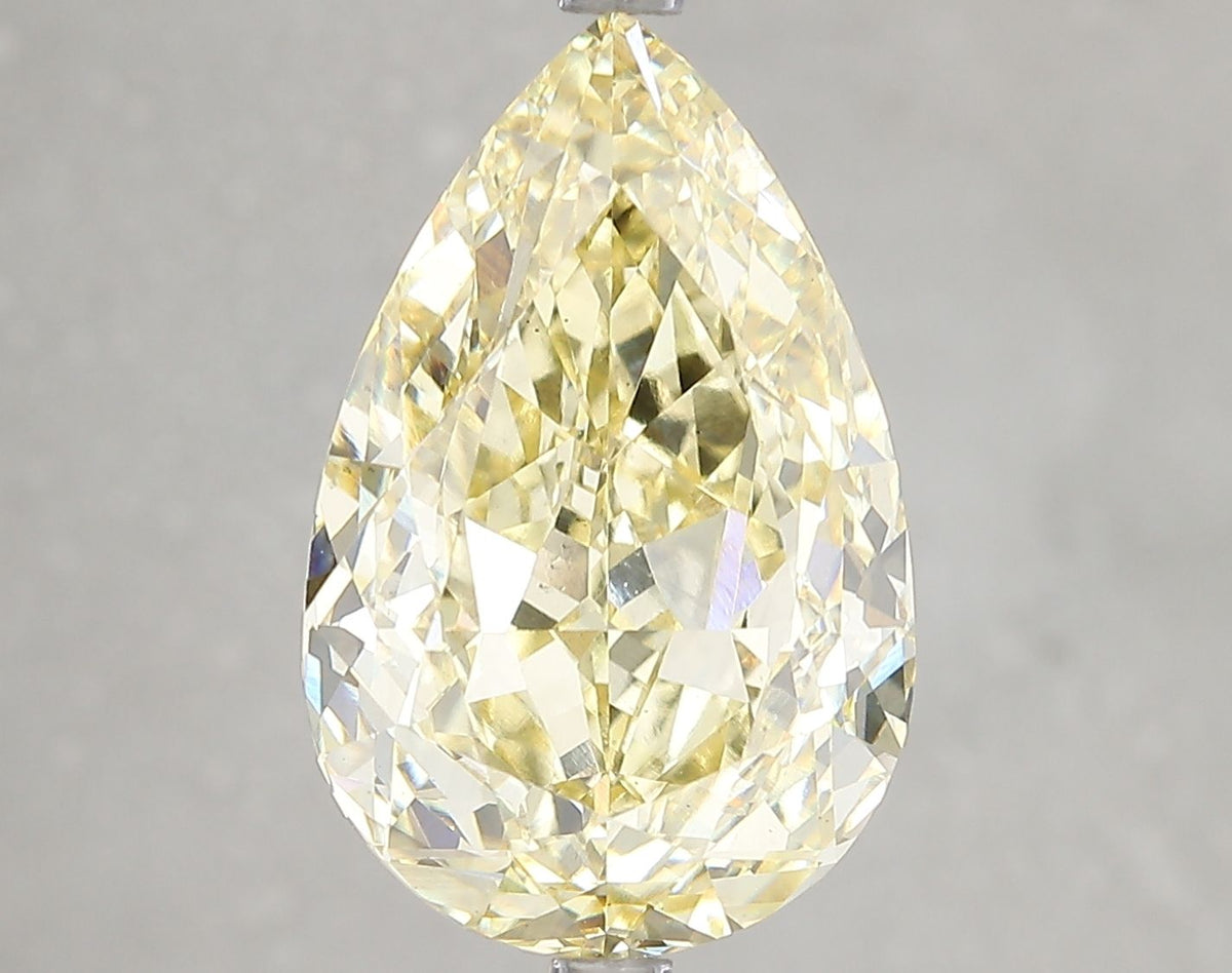 Lab-Grown Pear Diamond - 7.32 Carats, Fancy Intense Yellow Color, VS2 Clarity - Certified by IGI - Report Number: LG655422961