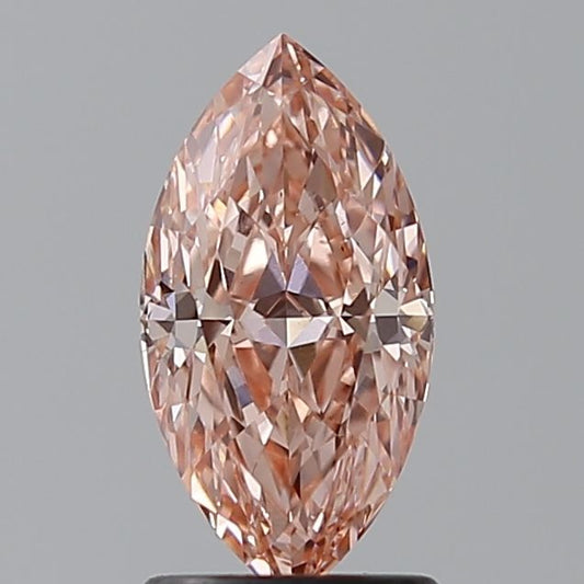 Lab-Grown Marquise Diamond - 1.51 Carats, Fancy Vivid Pink Color, VS2 Clarity - Certified by IGI - Report Number: LG638446790