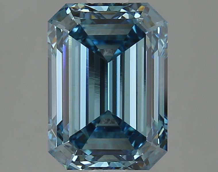 Lab-Grown Emerald Diamond - 3.02 Carats, Fancy Vivid Blue Color, VS1 Clarity - Certified by IGI - Report Number: LG625410176