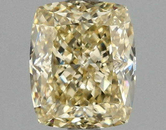 Lab-Grown Cushion Diamond - 2.07 Carats, Fancy Yellow Color, VVS2 Clarity - Certified by IGI - Report Number: LG662415851