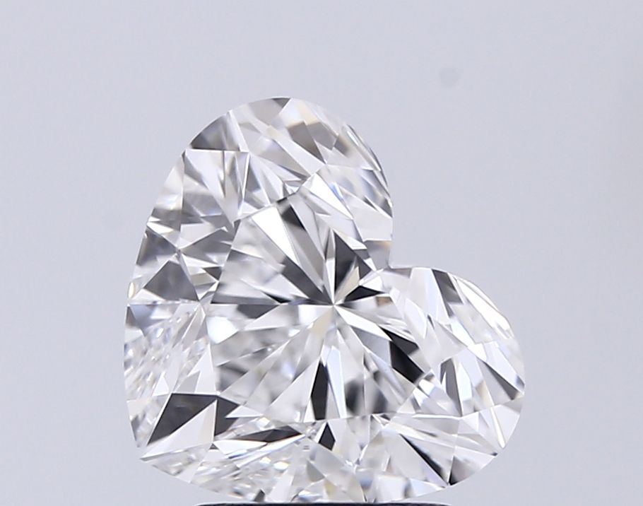 Lab-Grown Heart Diamond - 2.52 Carats, D Color, VVS2 Clarity - Certified by IGI - Report Number: LG675573615