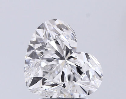 Lab-Grown Heart Diamond - 2.52 Carats, D Color, VVS2 Clarity - Certified by IGI - Report Number: LG675573615
