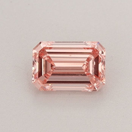 Lab-Grown Emerald Diamond - 0.52 Carats, Fancy Intense Pink Color, VS1 Clarity - Certified by IGI - Report Number: LG604300747