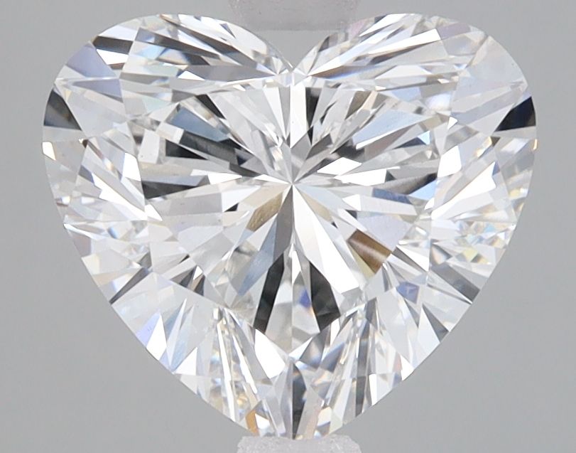 Lab-Grown Heart Diamond - 2.6 Carats, F Color, VVS2 Clarity - Certified by IGI - Report Number: LG644402391
