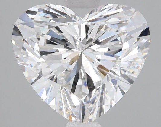 Lab-Grown Heart Diamond - 2.6 Carats, F Color, VVS2 Clarity - Certified by IGI - Report Number: LG644402391