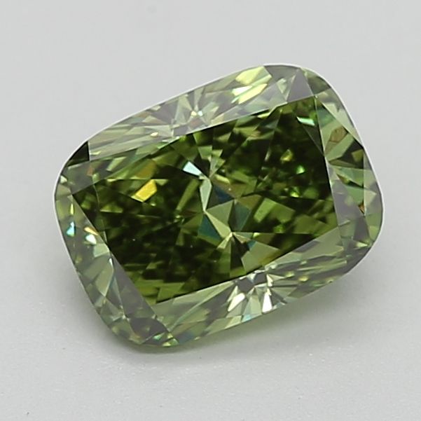 Cushion Brilliant 1.54ct Fancy Vivid Green VS1 - Cut • IGI • LG660445408