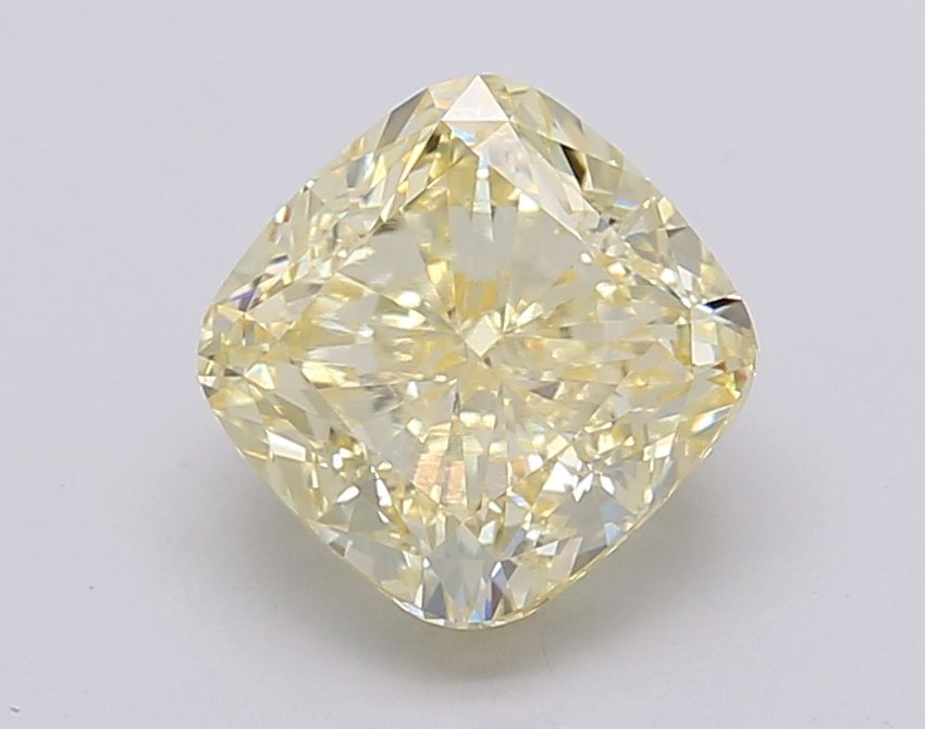 Lab-Grown Cushion Diamond - 2.57 Carats, Fancy Intense Yellow Color, VS1 Clarity - Certified by IGI - Report Number: LG595381177