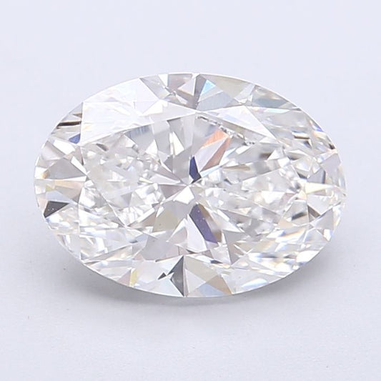 Lab-Grown Oval Diamond - 2.5 Carats, F Color, VVS2 Clarity - Certified by IGI - Report Number: LG713534863