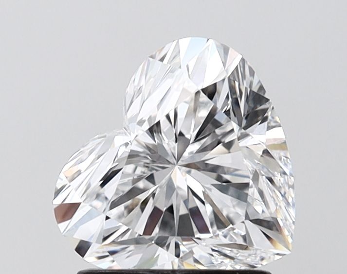 Lab-Grown Heart Diamond - 1.5 Carats, D Color, VVS2 Clarity - Certified by IGI - Report Number: LG682501886