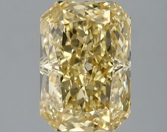 Lab-Grown Radiant Diamond - 1.98 Carats, Fancy Vivid Yellow Color, VVS2 Clarity - Certified by IGI - Report Number: LG647498758