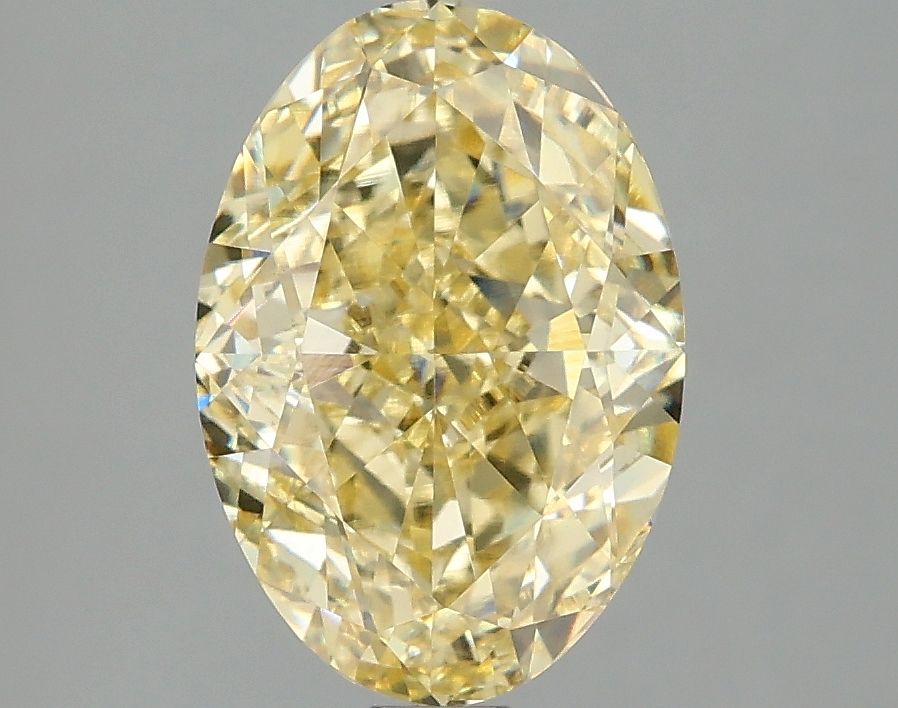 Lab-Grown Oval Diamond - 2.96 Carats, Fancy Intense Yellow Color, VVS2 Clarity - Certified by IGI - Report Number: LG677567728