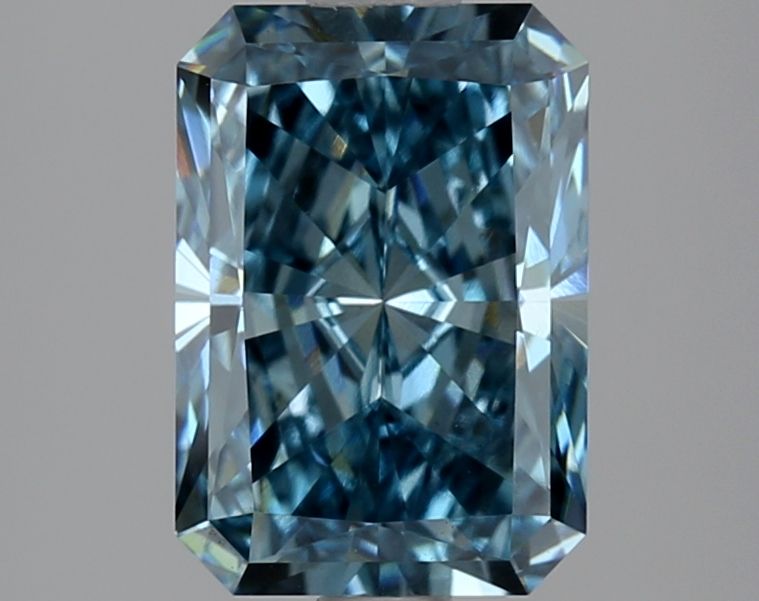 Lab-Grown Radiant Diamond - 2.49 Carats, Fancy Vivid Blue Color, VS1 Clarity - Certified by IGI - Report Number: LG634441423