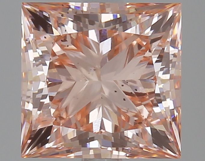Lab-Grown Princess Diamond - 2.92 Carats, Fancy Intense Pink Color, SI1 Clarity - Certified by IGI - Report Number: LG624436978