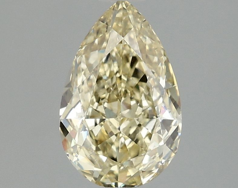 Lab-Grown Pear Diamond - 1.59 Carats, Fancy Intense Yellow Color, VVS2 Clarity - Certified by IGI - Report Number: LG691579322