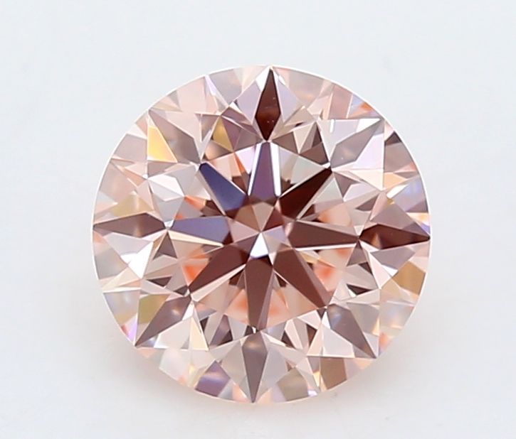 Lab-Grown Round Diamond - 0.7 Carats, Fancy Intense Pink Color, VVS2 Clarity - Certified by IGI - Report Number: LG666419168