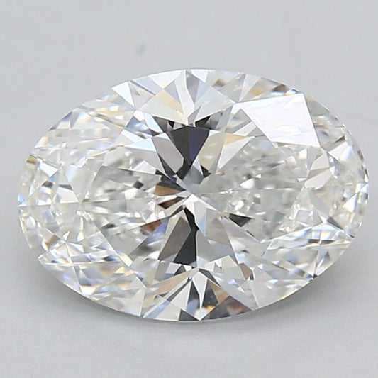 Lab-Grown Oval Diamond - 3.02 Carats, E Color, VVS2 Clarity - Certified by IGI - Report Number: LG717525681