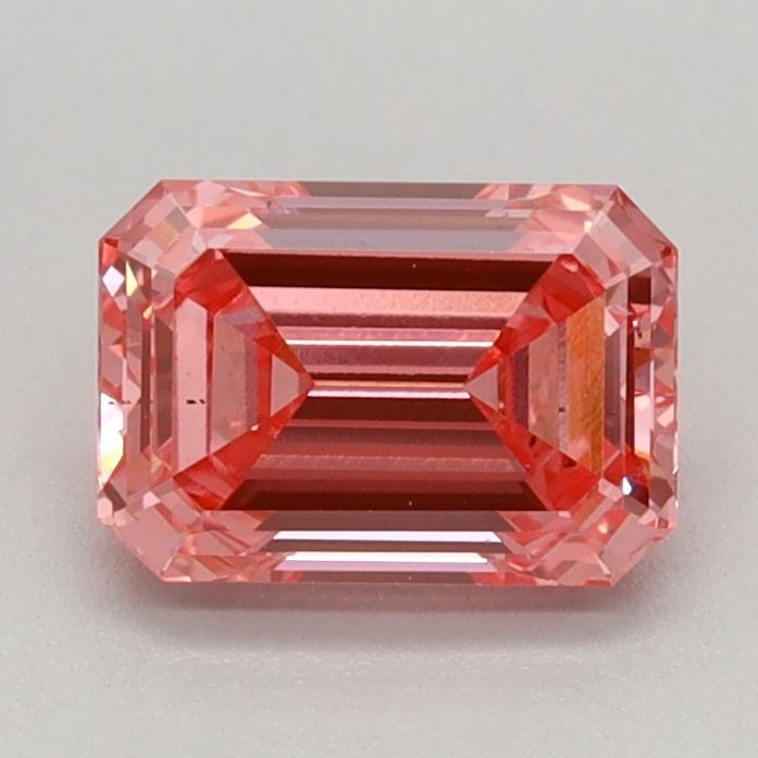 Lab-Grown Emerald Diamond - 0.82 Carats, Fancy Vivid Pink Color, VS2 Clarity - Certified by IGI - Report Number: LG642484930