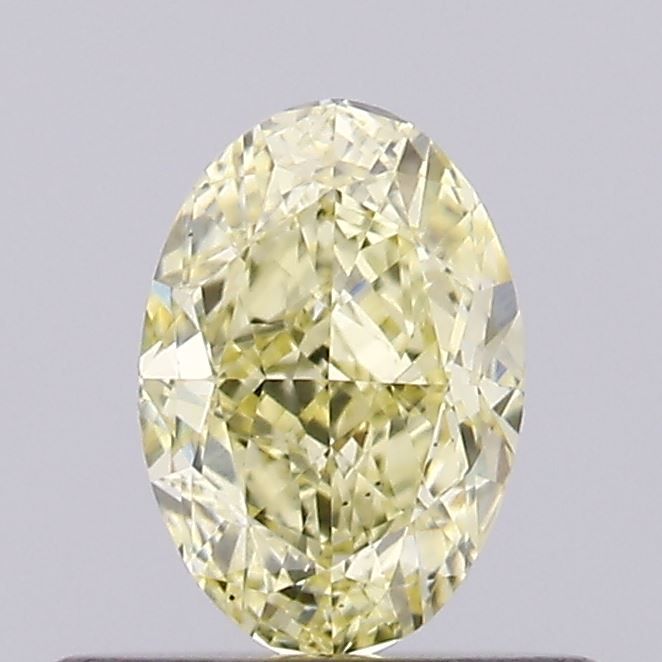 Lab-Grown Oval Diamond - 0.49 Carats, Fancy Yellow Color, VS1 Clarity - Certified by IGI - Report Number: LG638499141