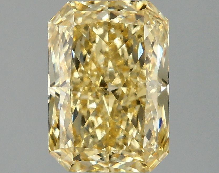 Lab-Grown Radiant Diamond - 3.02 Carats, Fancy Vivid Yellow Color, VVS2 Clarity - Certified by IGI - Report Number: LG662416061