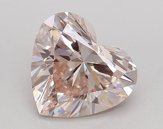Lab-Grown Heart Diamond - 3.02 Carats, Fancy Pink Color, VS1 Clarity - Certified by IGI - Report Number: LG639406130