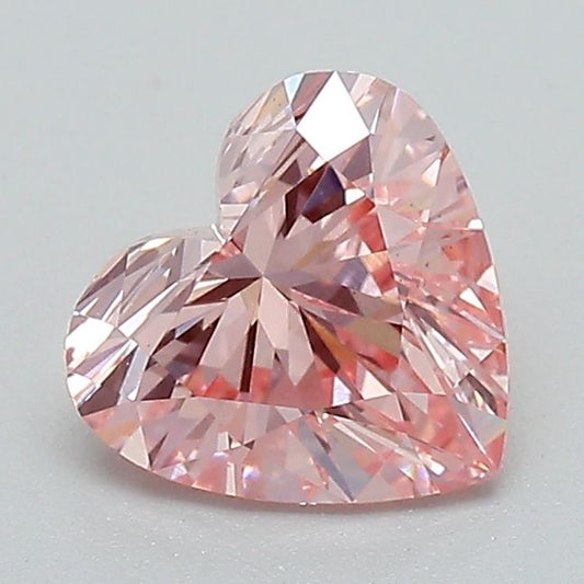 Lab-Grown Heart Diamond - 1.15 Carats, Fancy Intense Pink Color, VS1 Clarity - Certified by IGI - Report Number: LG627460900
