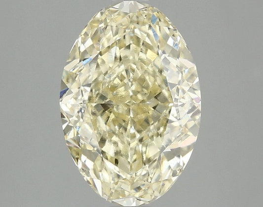 Lab-Grown Oval Diamond - 3.04 Carats, Fancy Intense Yellow Color, VVS2 Clarity - Certified by IGI - Report Number: LG687527486