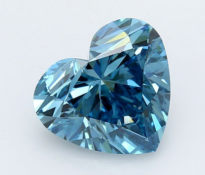 Lab-Grown Heart Diamond - 4.07 Carats, Fancy Vivid Blue Color, VS2 Clarity - Certified by IGI - Report Number: LG667432825