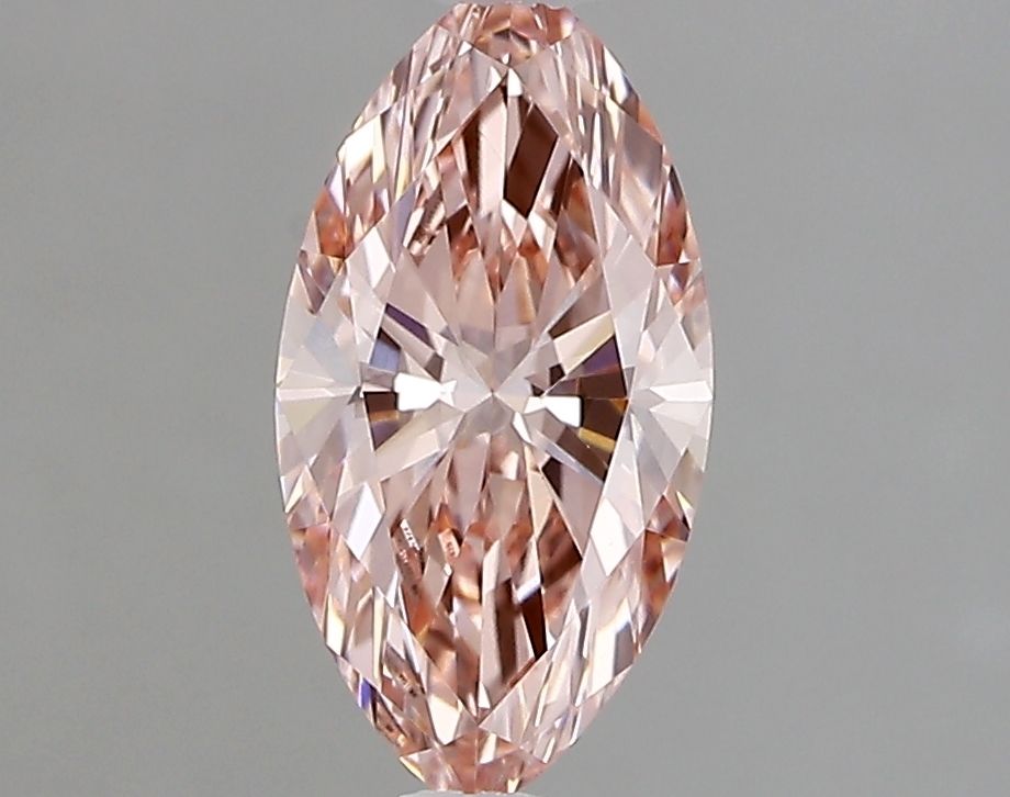 Lab-Grown Marquise Diamond - 1.06 Carats, Fancy Intense Pink Color, VVS2 Clarity - Certified by IGI - Report Number: LG683527625